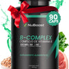 Nuboost Complejo B Completo - 510 mg 90 cápsulas - Vitamina B1, B2, B3, B5, B6, B7, B9, B12 - B Complex - MADE IN USA