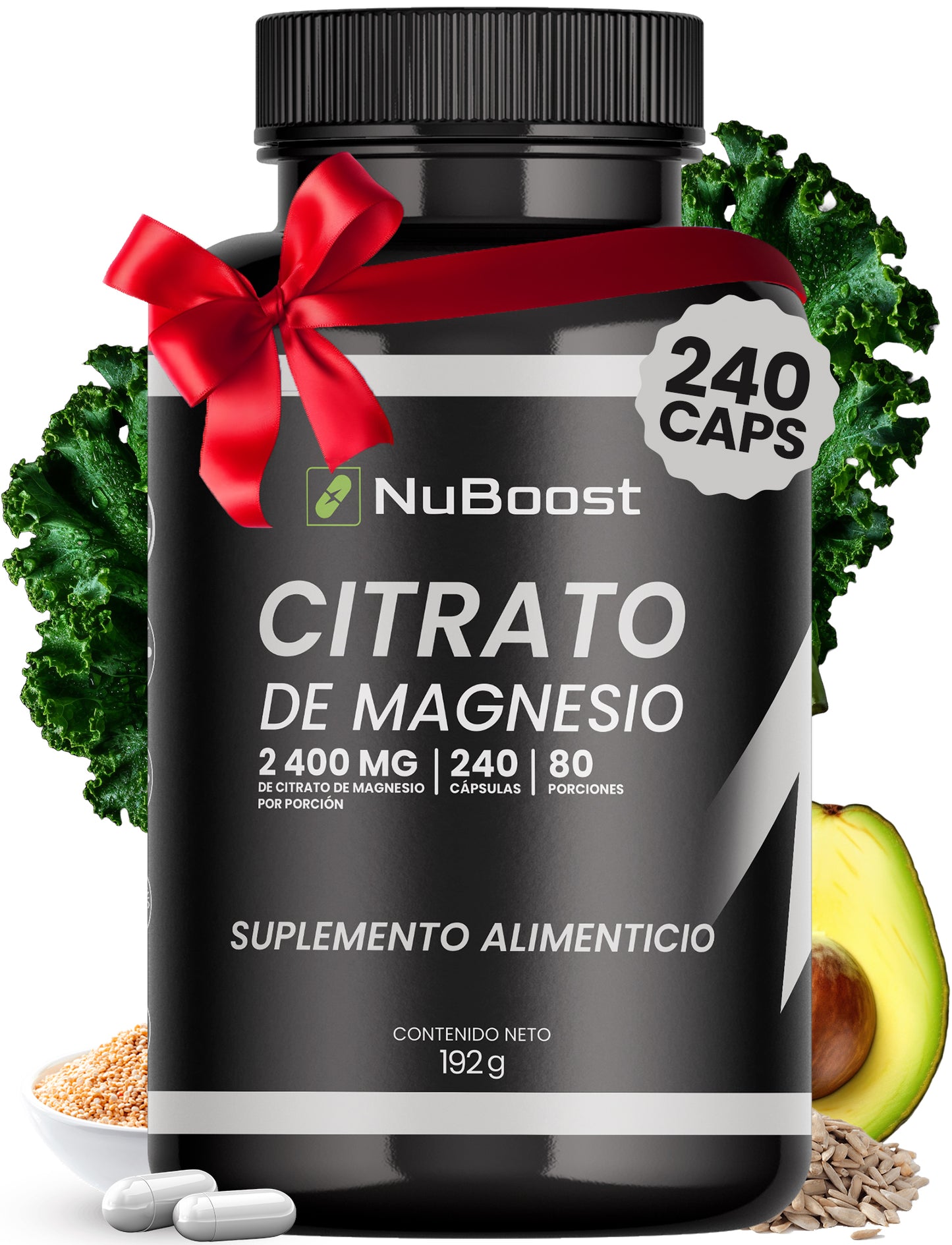 Citrato de magnesio NuBoost 240 cápsulas