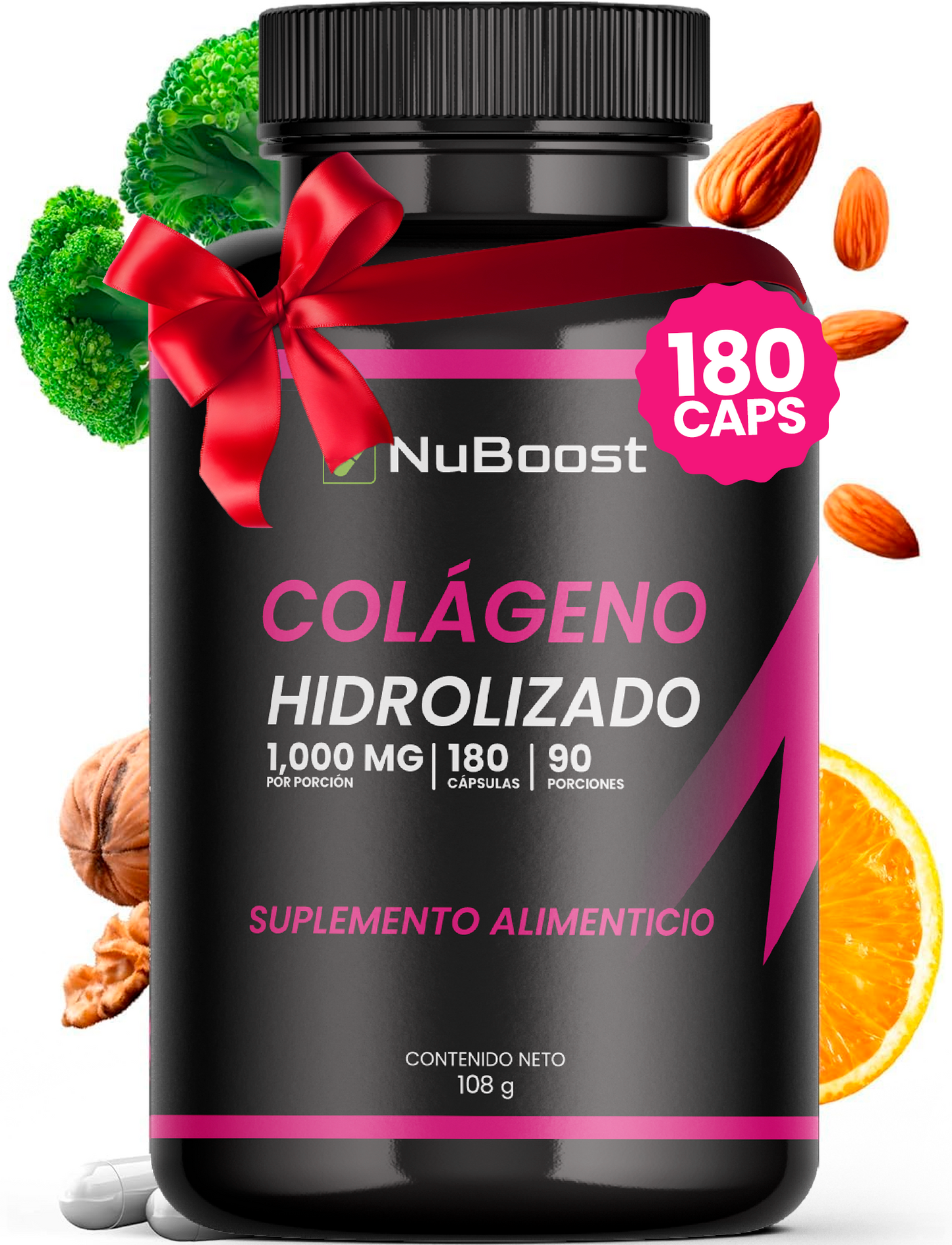 Colágeno Hidrolizado NuBoost 180 cápsulas 600 mg