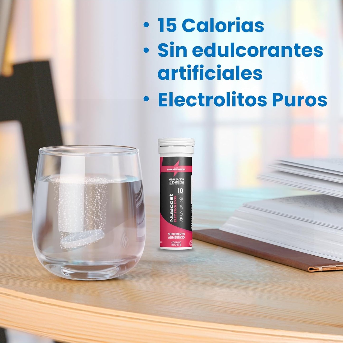 Electrolitos Pastillas Efervescentes, 6 sabores, 60 Tabletas