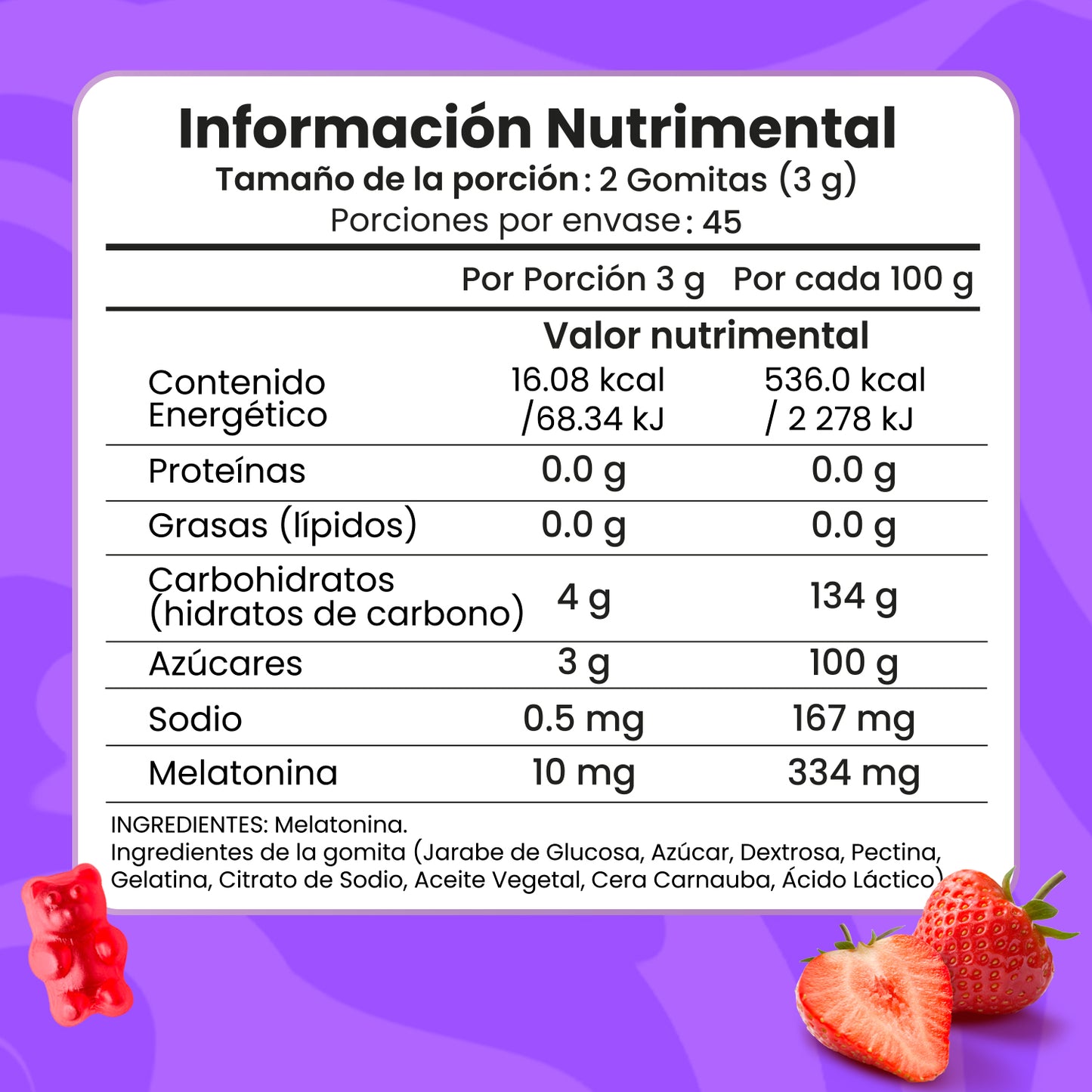 Nuboost Gomitas Melatonina 10mg, 90 Gomitas para dormir, mes y medio de consumo HECHO EN USA