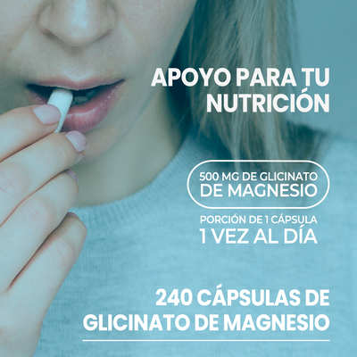 Glicinato de magnesio NuBoost 240 capsulas 500 mg