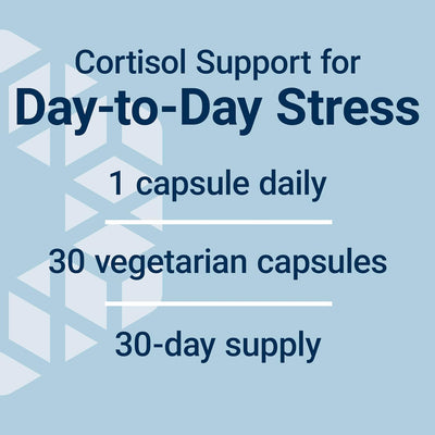 Cortisol Equilibrio de Estrés 30 Cápsulas Vegetarianas Apoyo para el Bienestar General