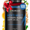 Nuboost Multivitaminico Hombre con Vitamina A, C, E, D3, K, Complejo B, Antioxidantes y Minerales - 980 mg 240 cápsulas - Mens Blend - Vitaminas para hombre - MADE IN USA