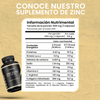 Nuboost Zinc Blend - 200 Cápsulas - Con Colágeno Hidrolizado, L-Arginina, Vitamina C y Zinc 500 mg por cápsula - Sin OMG, Certificado USDA - MADE IN USA