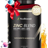 Nuboost Zinc Blend - 200 Cápsulas - Con Colágeno Hidrolizado, L-Arginina, Vitamina C y Zinc 500 mg por cápsula - Sin OMG, Certificado USDA - MADE IN USA